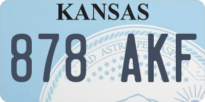 KS license plate 878AKF