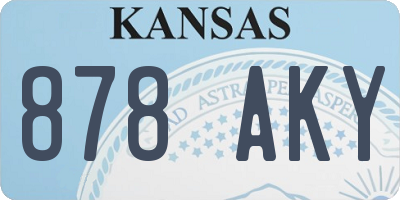 KS license plate 878AKY