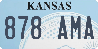 KS license plate 878AMA