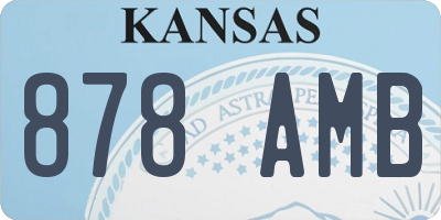 KS license plate 878AMB