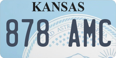 KS license plate 878AMC