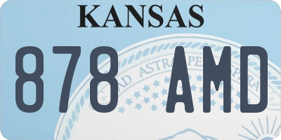 KS license plate 878AMD