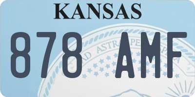 KS license plate 878AMF