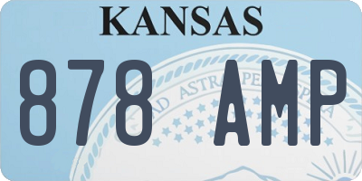 KS license plate 878AMP