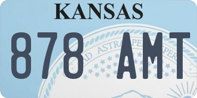KS license plate 878AMT