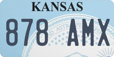KS license plate 878AMX