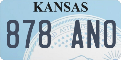 KS license plate 878ANO