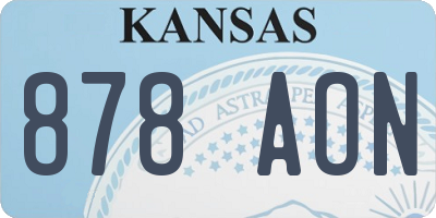 KS license plate 878AON