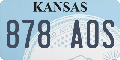 KS license plate 878AOS