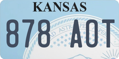 KS license plate 878AOT