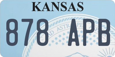 KS license plate 878APB