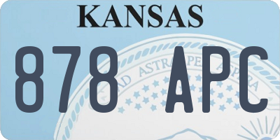 KS license plate 878APC