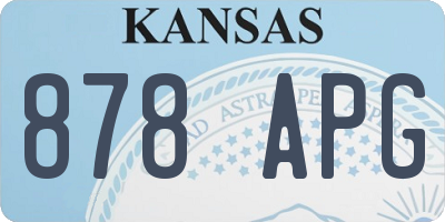 KS license plate 878APG