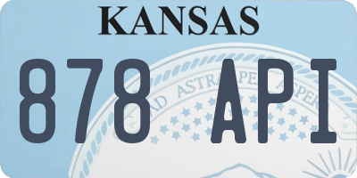 KS license plate 878API