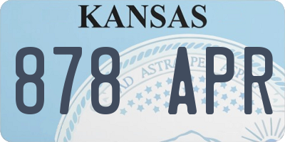 KS license plate 878APR