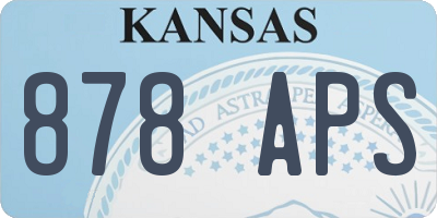 KS license plate 878APS
