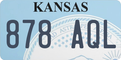 KS license plate 878AQL