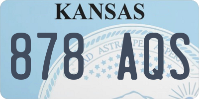 KS license plate 878AQS