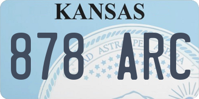 KS license plate 878ARC