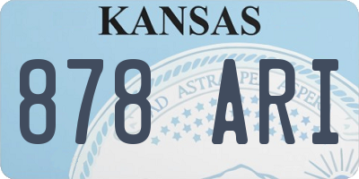 KS license plate 878ARI