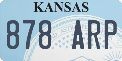 KS license plate 878ARP