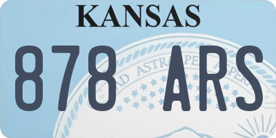 KS license plate 878ARS