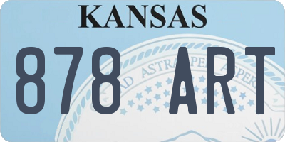 KS license plate 878ART