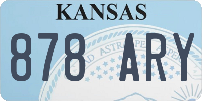 KS license plate 878ARY