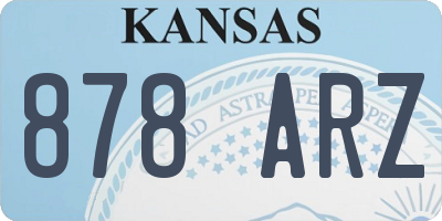 KS license plate 878ARZ