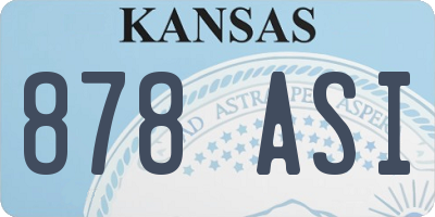 KS license plate 878ASI