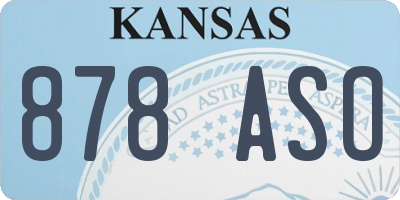 KS license plate 878ASO