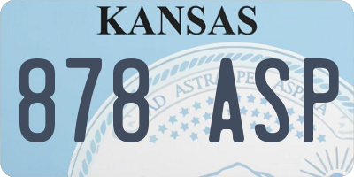 KS license plate 878ASP