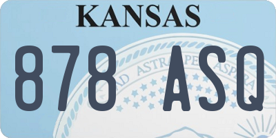KS license plate 878ASQ