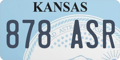 KS license plate 878ASR