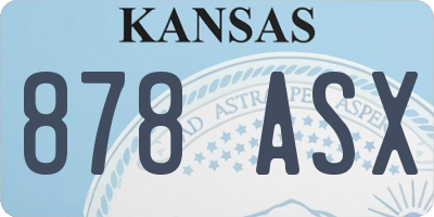 KS license plate 878ASX