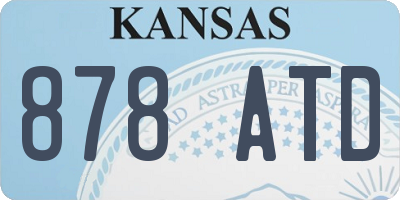 KS license plate 878ATD