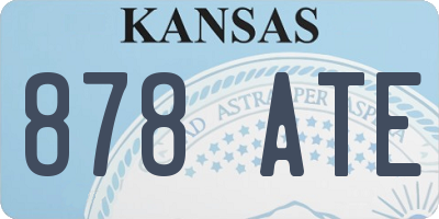 KS license plate 878ATE