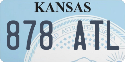 KS license plate 878ATL