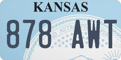 KS license plate 878AWT