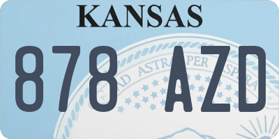 KS license plate 878AZD