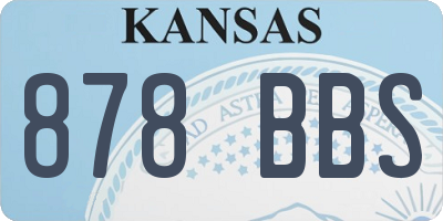 KS license plate 878BBS
