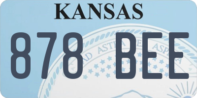 KS license plate 878BEE