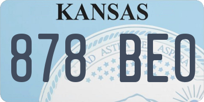 KS license plate 878BEO