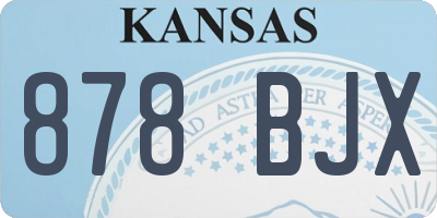 KS license plate 878BJX