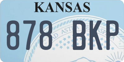 KS license plate 878BKP