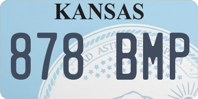 KS license plate 878BMP