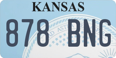 KS license plate 878BNG