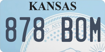KS license plate 878BOM