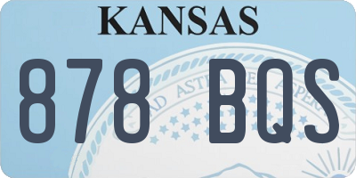 KS license plate 878BQS