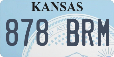 KS license plate 878BRM